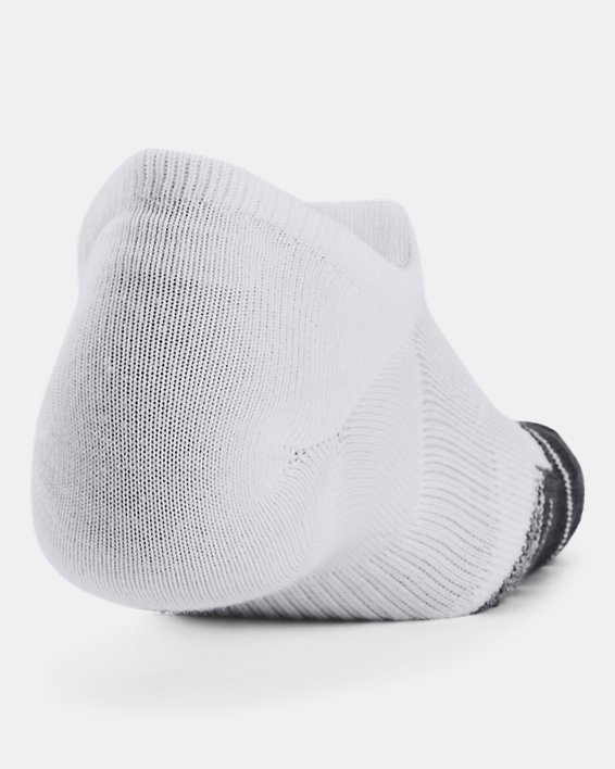 Unisex UA Performance Tech 3-Pack Ultra Low Tab Socks in White image number 2